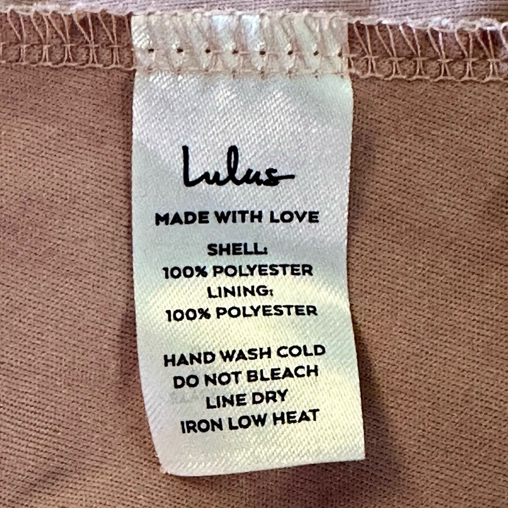 🌟 Lulus Blowing Kisses Dusty Pink Pleated One Shoulder Mini Dress Size XL - Picture 5 of 8